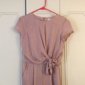 Pocketed jumpsuit in blush.